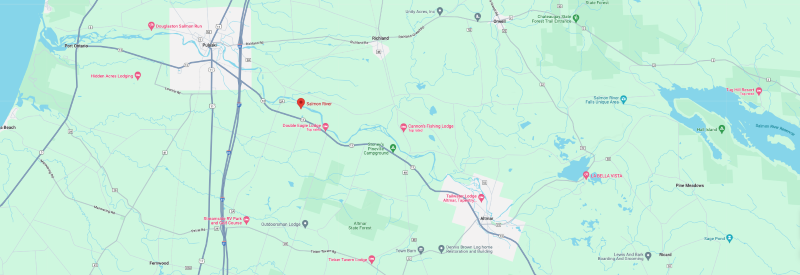 A map of the salmon river.